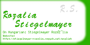 rozalia stiegelmayer business card